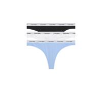 Calvin Klein Women's Icon Logo Thong 3Pk Black/White/Frozen Fjiord | Size: XL Calvin Klein Multicolor XL