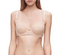 Calvin Klein Women's Invisibles Comfort Lightly Lined Seamless Wireless Triangle Bralette Bra, Opaque, Bare, S