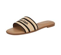 Calvin Klein Women's Kendell Sandal, Light Natural/Black 114, 7 UK