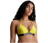 Calvin Klein Womens KW0KW01967 Intense Power Triangle Bikini Top - Yellow Nylon - Size 8 UK