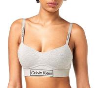 Calvin Klein Women's Lght Lined Bralette Bra, Grey Heather, M