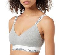 Calvin Klein Women's Lght Lined Bralette (Full Cup), Grey Heather, L