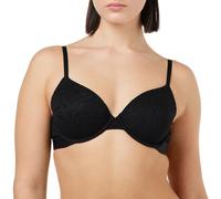 Calvin Klein Women's Lightly Lined Demi Plunge Underwire Bra, Black (Black), 34A