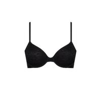 Calvin Klein Women's Lightly Lined Demi Plunge Underwire Bra, Black (Black), 34DD