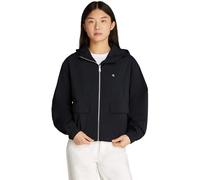 Calvin Klein Women's Lightweight Cotton Nylon Windbreaker, Black (Ck Black), S