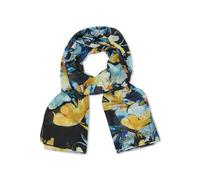 Calvin Klein Women's Lightweight Everyday Solid Chambray Scarf Pashmina, Corsica Blue, One Size