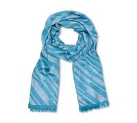 Calvin Klein Women's Lightweight Everyday Solid Chambray Scarf Pashmina Scarf, Corsica Blue, One size