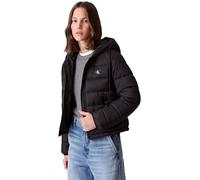 Calvin Klein Women's Lightweight Puffer Jacket with Hood, Black (Black), L