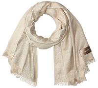 Calvin Klein Women's Lightweight Wrap Scarf Fashion, Latte, One Size