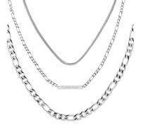 Calvin Klein Women's LINKED Collection Set of 3 Necklaces in Stainless Steel - 35700002