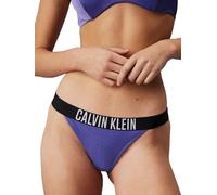 Calvin Klein Women's Logo Brazillian Bikini Bottoms, Blue (Sapphire Blue), M