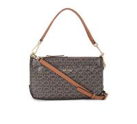 Calvin Klein Women's Lucy Triple Compartment Shoulder Bag, Brown/Khaki/Caramel Embossed, One Size