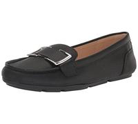 Calvin Klein Women's Lydia Loafer, Black Tumbled Leather 002, 8 UK