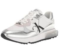 Calvin Klein Women's Magalee Sneaker, Silver/White 040, 4 UK
