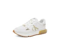 Calvin Klein Women's Magalee Sneaker, White/Gold 142, 5 UK