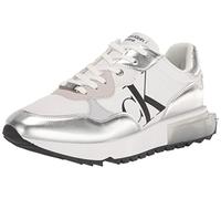 Calvin Klein Women's Magalee Trainers, Silver White 040, 3.5 UK