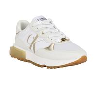 Calvin Klein Women's Magalee Trainers, White Gold 142, 4 UK