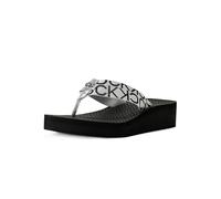 Calvin Klein womens Meena, Black/Silver Logo 004, 4 UK