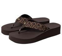 Calvin Klein Women's Meena Flip-Flop, Brown Multi 210, 5.5 UK