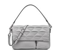 Calvin Klein Women's Mica Organizational Flap Demi Shoulder Bag & Crossbody, Dove Grey Puffy Quilt, One Size