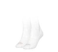 Calvin Klein Women's Mid Cut Footie, White, 35/38 (Pack of 2)