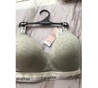 CALVIN KLEIN Women's Modern Cotton Bralette, Grey , UK M, Brand New