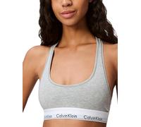 Calvin Klein Women's Modern Cotton Bralette (Small, Grey Heather)