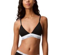 Calvin Klein Women's Modern Cotton Lightly Lined Triangle Bralette Sports Bra, Opaque, Black, S