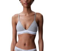 Calvin Klein Women's Modern Cotton Lightly Lined Triangle Bralette Sports Bra, Opaque, Grey Heather, XL