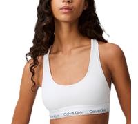 Calvin Klein Women's Modern Cotton Unlined Wireless Bralette Bra, Opaque, White, M