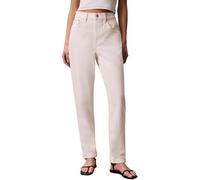 Calvin Klein Women's Mom Jean Chalk White LV047F703G Jeans, White, 29W / 30L