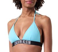 Calvin Klein Women's Moulded Cup Nylon Triangle Bikini Top, Blue (Blue Punch), XS