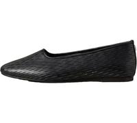 Calvin Klein Women's Oblique Ballerina Cut LTH HW0HW03033 Ballerinas, Black (Triple Black), 3.5