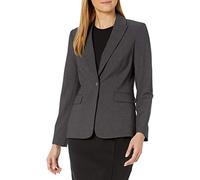Calvin Klein Women's One Button Lux Blazer, Charcoal, 16