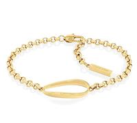 Calvin Klein Women's PLAYFUL ORGANIC SHAPES Collection Chain Bracelet in Yellow Gold with a Charm - 35000358