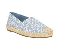 Calvin Klein Women's Popular Ballet Flat, Blue Denim Multi 420, 3.5 UK