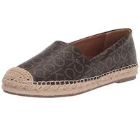 Calvin Klein Women's Popular Ballet Flat, Espresso Logo, 7.5 UK