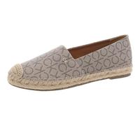 Calvin Klein Women's Popular Ballet Flat, Taupe Logo, 2 UK