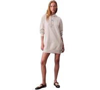 Calvin Klein Women's Premium Terry Longline Hoodie, Beige (Vanilla Heather), XXS
