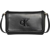 Calvin Klein Women's RAISED CK FLAP CROSSBODY LV04F1027G Crossover, Black (Black), One Size