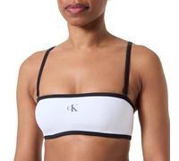 Calvin Klein Women's Retro Bandeau Bikini Top, White (Pvh Classic White), 3XL