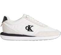 Calvin Klein Women's Retro Runner ESS Mix MAT YW0YW01990 Low Top, White (Bright White/Black), 4