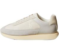 Calvin Klein Women's Retro Runner Laceup WINGT Mix YW0YW02061 Low Top, Beige (Dk Ecru/Pearl Grey/Marshmallow), 6