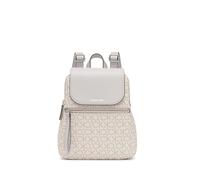 Calvin Klein Women's Reyna Signature Key Item Flap Backpack, Vanilla/Khaki/Dove, One Size