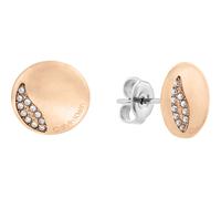 Calvin Klein Women's Rose Gold Tone Brushed Crystal Earrings