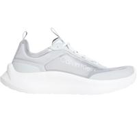 Calvin Klein Women's Runner Trainers Light EVA Lace-up, Grey (Bright White/Pearl Grey/Silver), 8.5