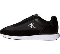 Calvin Klein Women's Runner Trainers Retro Mix Lace-up, Black (Black/Bright White), 4