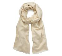 Calvin Klein Women's Satin Border Chiffon Scarf Fashion, Eggshell, One Size