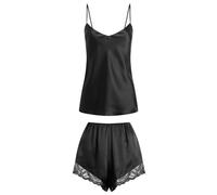 Calvin Klein Women's Satin Cami Set Black