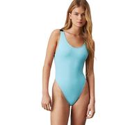Calvin Klein Women's Scoop Back Nylon Swimsuit, Blue (Blue Punch), XS